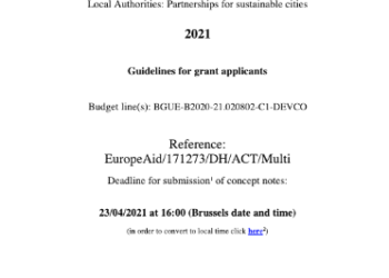 EU Call – Local authentique partnerships for sustainable cities